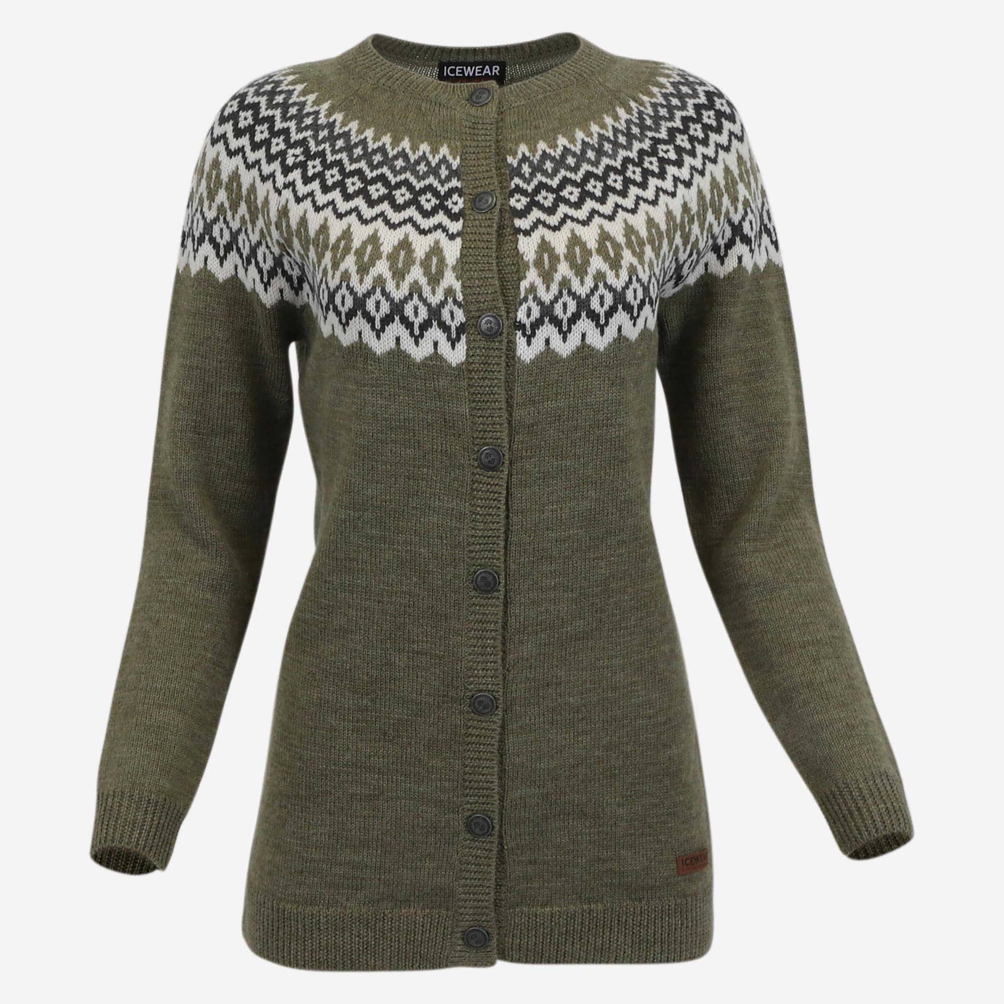 Ásthildur buttoned merino long sweater
